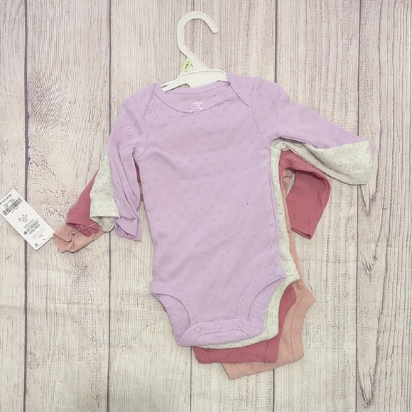 Carter's Pastel Long Sleeve Bodysuit Set - Picture 4 of 9